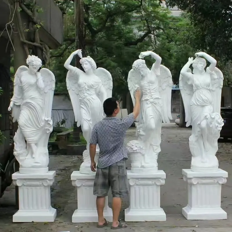 Moules pour ornements décoratifs de jardin Statue Béton Caoutchouc Fibre de verre Ange Grec Moules en latex pour statue en ciment Moules