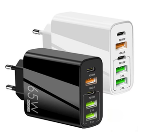 ขายส่ง Pd20w ชาร์จเร็ว65W + ที่ชาร์จ QC3.0ติดผนังชนิด C พอร์ต5พอร์ตสำหรับ iPhone/Huawei /Sumsang - Product Image 1
