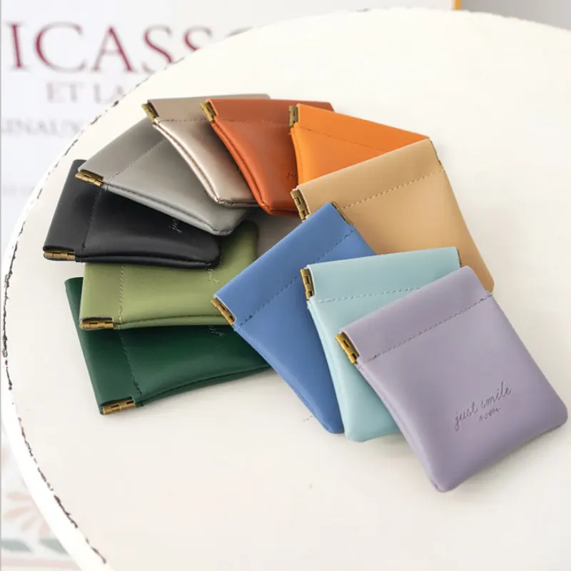 Wholesale Fashion PU Leather Cosmetic Pouch Waterproof Durable Mini Makeup Bag Portable Travel Makeup Pouch