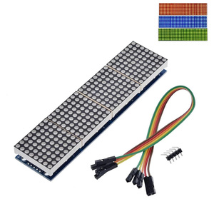 MAX7219 modulo matrice di punti per microcontrollore Display 4 In uno con linea 5P Red Green Blue Dot Matrix max7219 per arduino - Product Image 6