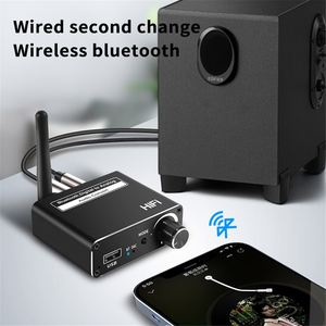 数模音频DAC转换器Spdif光纤信号至3.5毫米AUX 2 RCA放大器解码器蓝牙5.0接收器