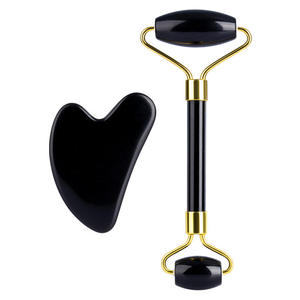 % 100% doğal yüz masajı cilt bakımı ve araçları obsidyen yeşim rulo ve gua sha güzellik ekipmanları - Product Image 2