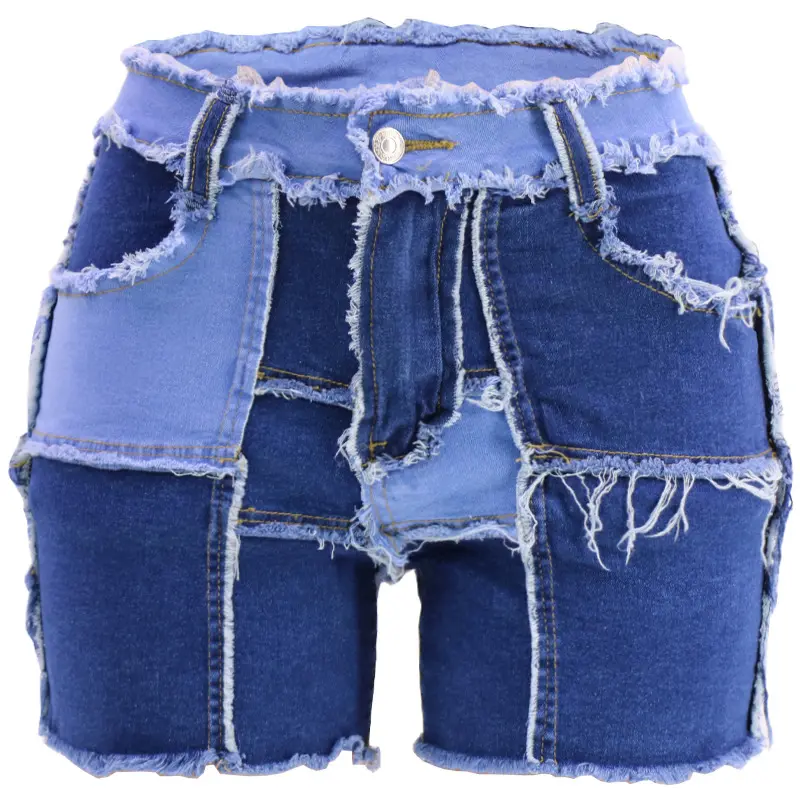 Pantalones vaqueros vintage para hombre, shorts desgastados y desgastados, estilo americano, YP-DK058-37