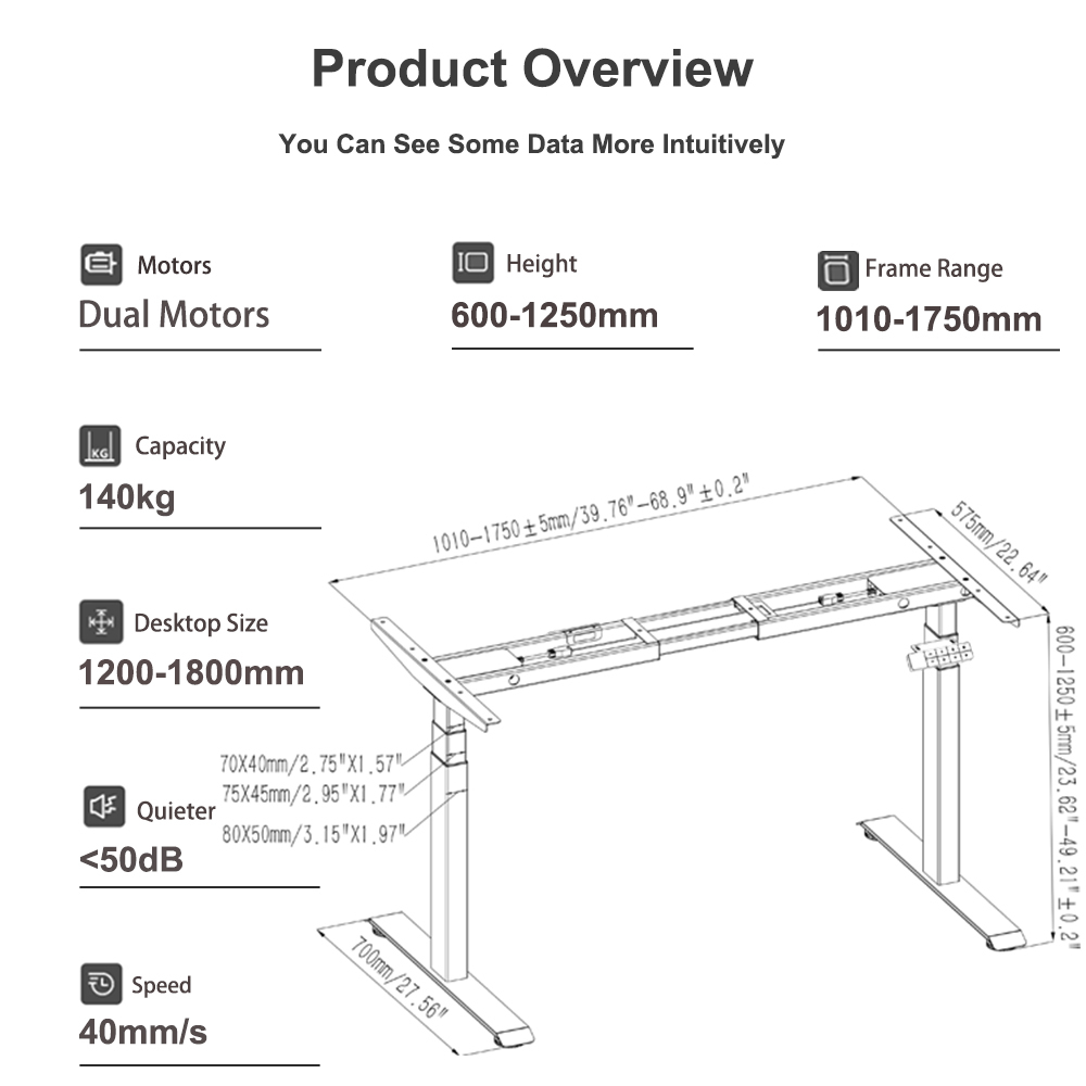 Structure de bureau assis-debout