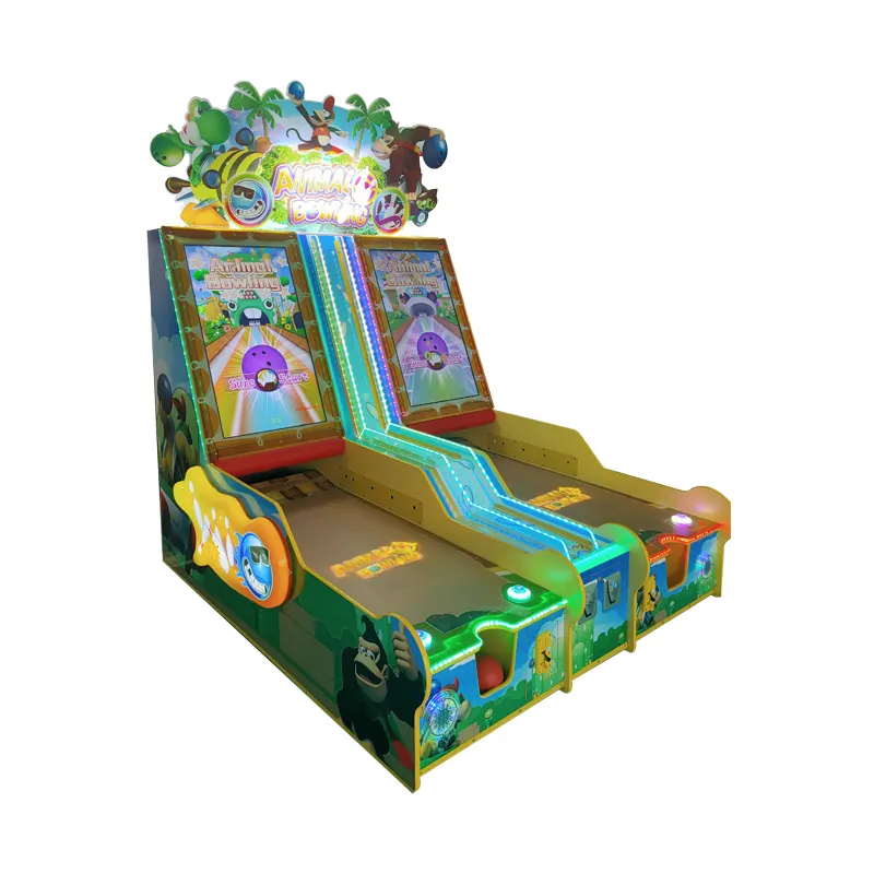 Máquina de juegos Arcade para deportes de interior, Animal de diversión, Bowling
