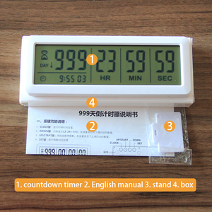 CHEETIE CP143 LCD conto alla rovescia Display alimentato a batteria giorni ore minuti secondi conto alla rovescia orologio con supporto - Product Image 6