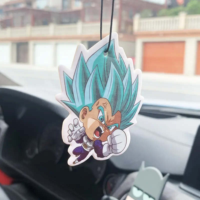 Personalized design cut manufacture anime hanging car air freshener with custom aroma