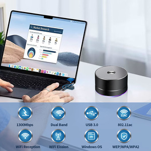 USB无线适配器交流1300Mbps USB 3.0双频2.4G/5g迷你802.11AC无线网络适配器无线无线加密狗 - Product Image 6