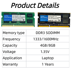 8 GB1333MHz DDR3 RAM-Speicher modul Laptop-Notebook-Computersp eicher mit Lagers tatus