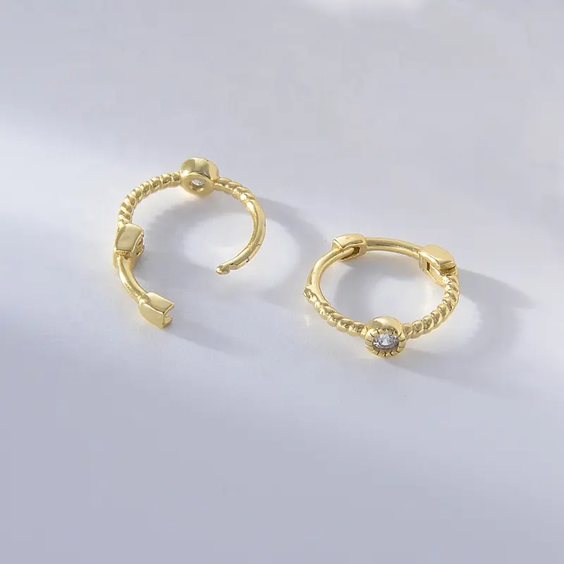 Brincos de gancho dourado 18k, zircônia, minimalismo, noiva, 925 brinco de argola pequena