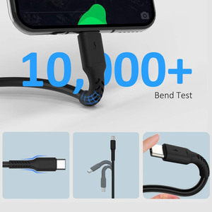 定制长度颜色USB A至USB C 3A型快速充电麦克风电缆 - Product Image 4
