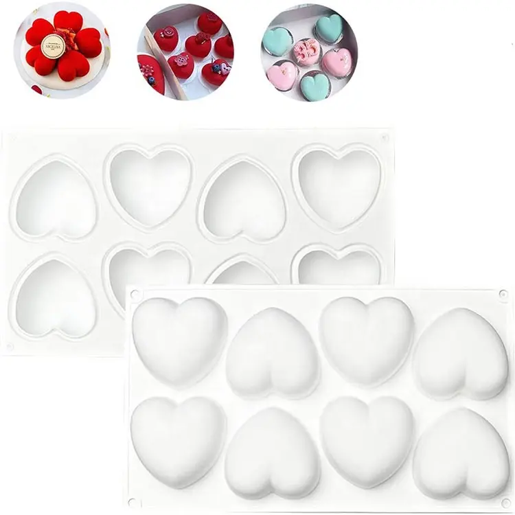 OEM & ODM 11.8 & 6.89 & 1.38 pouces 160g Cookie Wedding Baking Love Heart DIY Stampo per torta Moule à gâteau en silicone Chocolat Sugarcraft