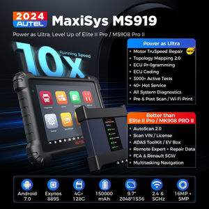Autel Maxisys MS919 Escáner Igual que MS Ultra ECU Programación Codificación 40 + Reset Toplogy 2,0 Up de MS909 Elite II 3K + Pruebas