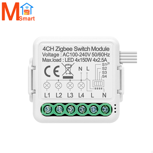 <strong>Zigbee</strong> Switch <strong>Module</strong> 1/2/3/ 4CH Tuya Smart Things Hub Wireless Light Switch Relay Compatible Alexa Google - Product Image 1