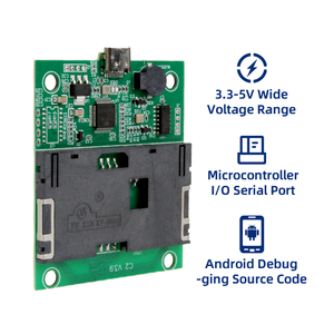 Módulo lector de tarjetas IC inteligente tipo de contacto de Venta caliente RS232/USB/TTL Módulo lector Rfid de Tickets Electrónicos con luz LED - Product Image 2