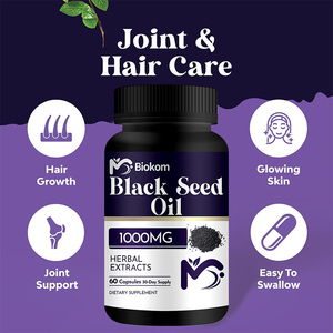 Kapsul pemutih kulit Label pribadi dukungan kekebalan tubuh kuat Gumi minyak biji Jinten hitam organik untuk suplemen pertumbuhan rambut - Product Image 3