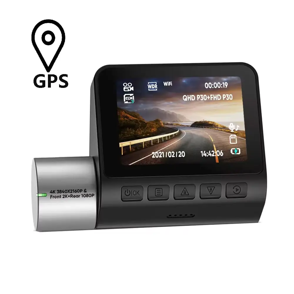 HD Black Box 4K GPS App WIFI controllo telecamera auto 170 gradi SONY IMX335 sensore 2 pollici Dash Camera