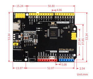 R7FA4 artı bir geliştirme kurulu, R7FA4M1AB3CFM dayalı, Arduino UNO R4 Minima ile uyumlu