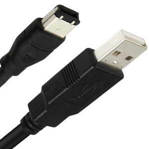 Firewire IEEE 1394 6针公到USB 2.0公适配器转换器电缆线，用于高清视频和音频传输 - Product Image 1