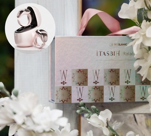 Set di gioielli intelligenti anello Tasbih con promemoria di preghiera Zikr per matrimoni musulmani IOS App Control funzione bussola NFC - Product Image 3