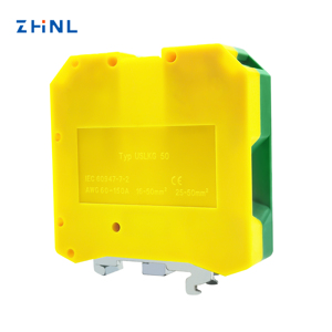 USLKG50 Din Rail <strong>Terminal</strong> <strong>Block</strong> <strong>Feed</strong> Through Screw <strong>Connection</strong> Earthing Ground <strong>Terminal</strong> <strong>Block</strong> Connector UK-50N 25-50mm - Product Image 3