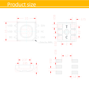 Tcwin tcwin 3838ไดโอด SMD วงจรรวมสี0.2W 0.3W TX1812H ยานยนต์ SMD LED PRO MAX - Product Image 4