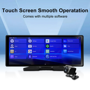 10.25 inch Wifi <span class=keywords><strong>Android</strong></span> Carplay, Google GPS Navigator đa phương tiện truyền thông máy nghe nhạc phổ xe, không dây phía trước và phía sau kép Dash Cam - Product Image 4