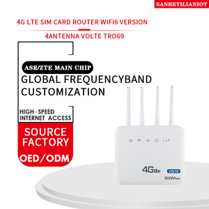 OEM ซิมการ์ดเราเตอร์4G LTE อเนกประสงค์ทั่วโลกของโรงงาน VoLTE 32ผู้ใช้ WiFi6 300Mbps ข้อมูลไฟร์วอลล์ RJ45เสียง RJ11 TR069 WEP - Product Image 6
