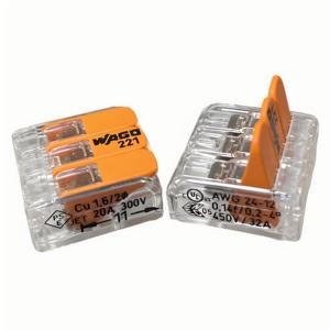 221-413 o conector rápido um do fio da instalação elétrica de 3 vias Wagos em um para fora 413-221 <span class=keywords><strong>terminal</strong></span> com funcionamento Rod original
