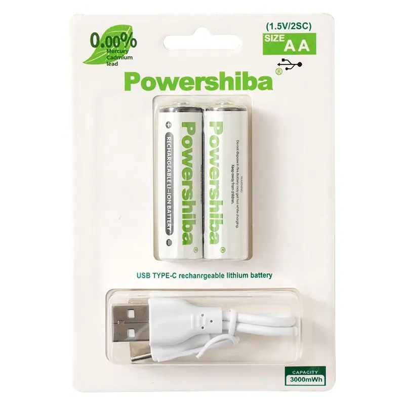 Tipo C porta USB C ricaricabile AA batteria al litio 1.5V giocattoli batterie per interruttore