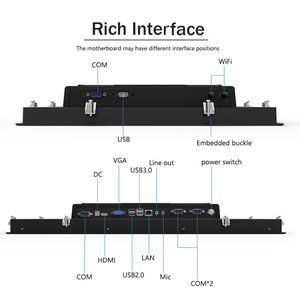 19-Inch Fanless Frame Capacitive Touch Industrial CNC Machine Panel PC for Supermarket Use Android <strong>System</strong> <strong>Embedded</strong> <strong>Linux</strong> 4G - Product Image 5