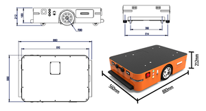 Robot AGV de navegación magnética de máx. 200kg con función de autoconstrucción para el manejo de materiales - Product Image 5