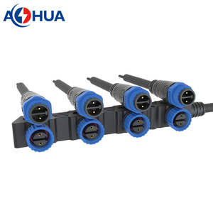 AOHUA 1 entrada 4 salida IP67 Controlador LED módulo de luz de calle macho hembra conectores de cable impermeables