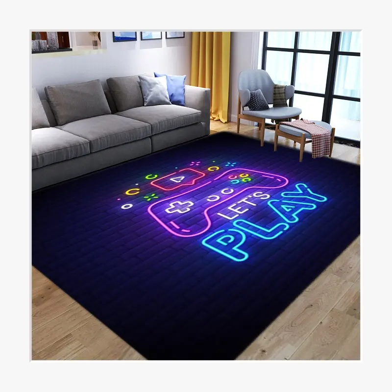 Cartoon Kids Playing Area tappeti Controller di gioco 3D tappeti stampati antiscivolo camera da letto per bambini gioca tappetino per gattonare