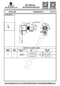 高性能回転式光学エンコーダSoundwell EG13光学増分エンコーダ