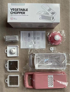 Hot <strong>Selling</strong> 14-in-1 Food <strong>Cutter</strong> Multifunctional Vegetable Slicer with Mandoline for Veggie &amp; Onion Potato <strong>Cutter</strong> in Square Shape - Product Image 4