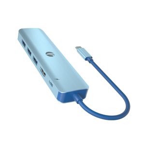 VCOM USB tipo C Hub 6 en 1 Adaptador de base multifunción con 4K HDMI 1000Mbps RJ45 Gigabit Lan para computadora portátil - Product Image 1