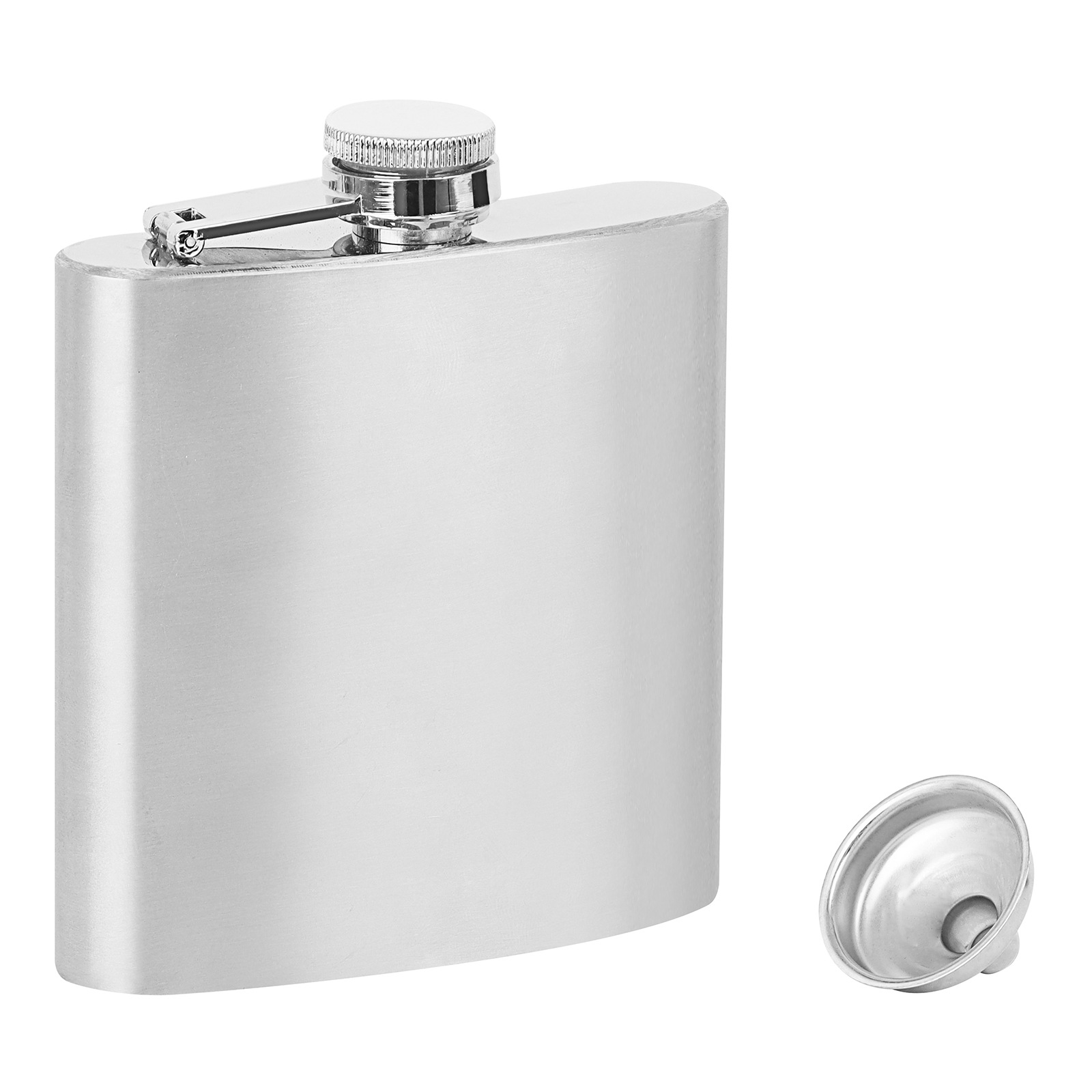 304 Stainless Steel - 3 ounces (6 oz) Silver with Funnel