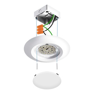 BLDK0615-50K-WH 6&quot; <strong>LED</strong> Low Profile Disk Light for 4 Inch Junction Box, White, Round, Dimmable, ETL Listed - Product Image 5