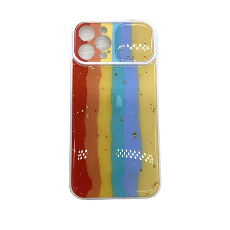 2021 nuovo arrivo Best Buy Cute Glitter Rainbow Phone Case, con copertura per fotocamera scorrevole all'ingrosso Online