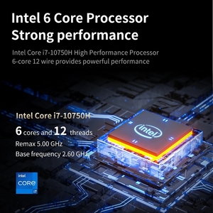 Procesador de pantalla táctil Core i7 10750H, ordenador portátil para videojuegos, 16 pulgadas, 14 pulgadas, DDR4, Win11 - Product Image 4