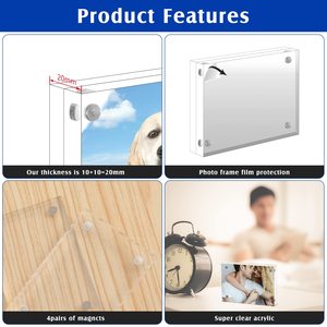 Tùy chỉnh 2x3 Máy tính để bàn hiển thị hai mặt freestanding Mini Acrylic hình ảnh khung cho phim ảnh thẻ tem - Product Image 2