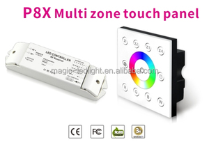 Inalámbrico RF Multi Zone CV RGBW Panel LED P8X + Controlador de luz de paso de pared Rgbw DMX512 2,4G Controlador para tira de luz RGBW - Product Image 2