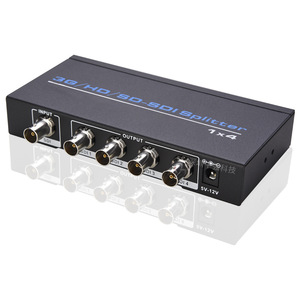 SD-<strong>SDI</strong> HD-<strong>SDI</strong> 3G-<strong>SDI</strong> <strong>Splitter</strong> 1x4 BNC <strong>1</strong> <strong>Input</strong> and <strong>2</strong> <strong>Outputs</strong> for Monitor Camera DVR VCR CCTV Video Encoder Broadcast