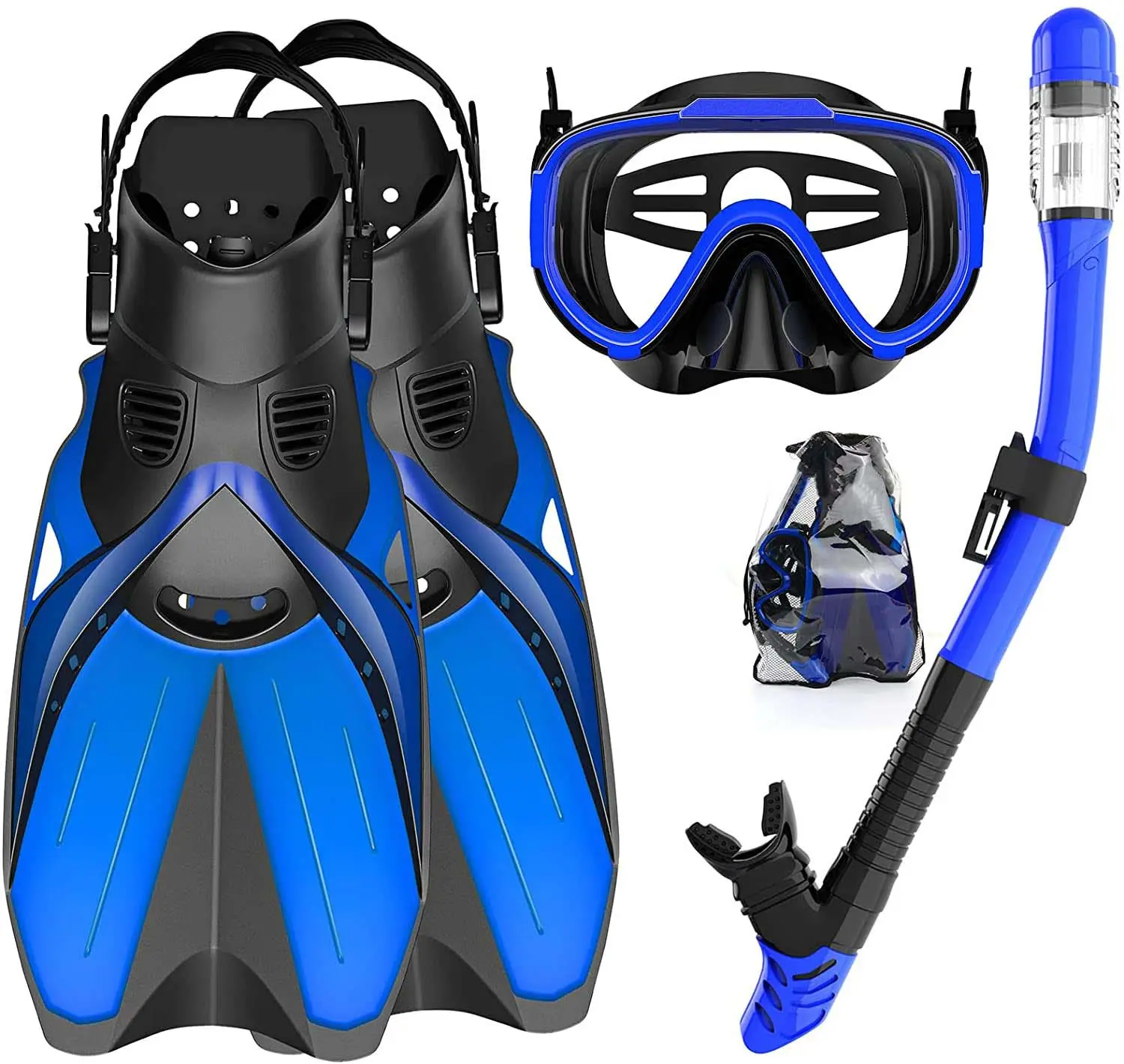 Novo Snorkel Set Gear Adultos Freediving Goggles Máscara Seco Top Respiração Tubo E Snorkeling Kit Mergulho Mergulho Com Saco De Malha