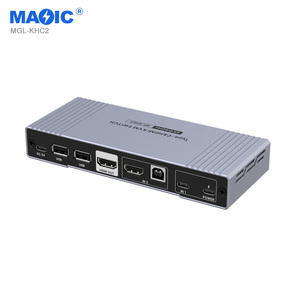 4k 60hz USB 2.0 C型HDMI KVM切换器2端口HDMI KVM切换器，用于笔记本电脑显示器