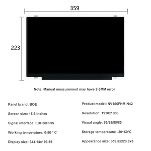 Schermo nudo Boe 15.6 pollici schermo Lcd auto Display di controllo centrale Computer integrato modulo schermo Lcd funzione OEM Factory - Product Image 2