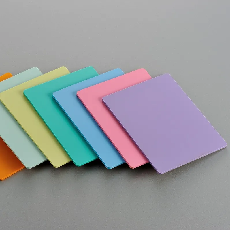 Láminas acrílicas de colores pastel, papel de metacrilato