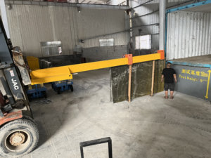 Hot Sale Forklift Attachment Extension Boom Jibs <strong>Loading</strong> an <strong>Unloading</strong> Stone Slab Bundle Into <strong>Container</strong> - Product Image 3