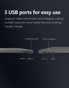 Notebook de 15,6 pulgadas para uso doméstico y estudiantes que aprenden Laptop RAM 8GB SSD 128GB 256GB 512GB 1TB Windows11 Computadora portátil Intel - Product Image 4